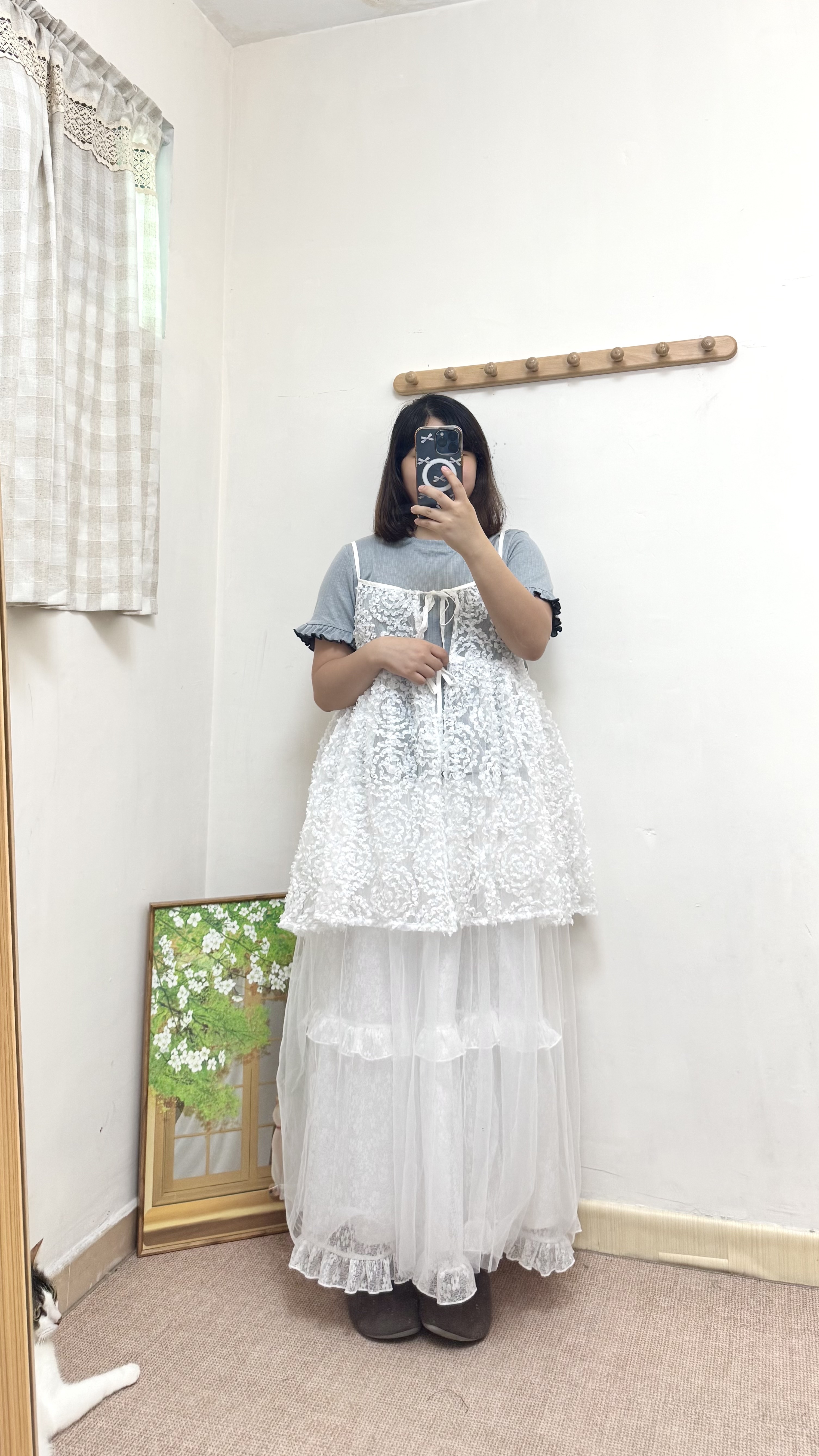 特別～立體繡花拼紗外搭