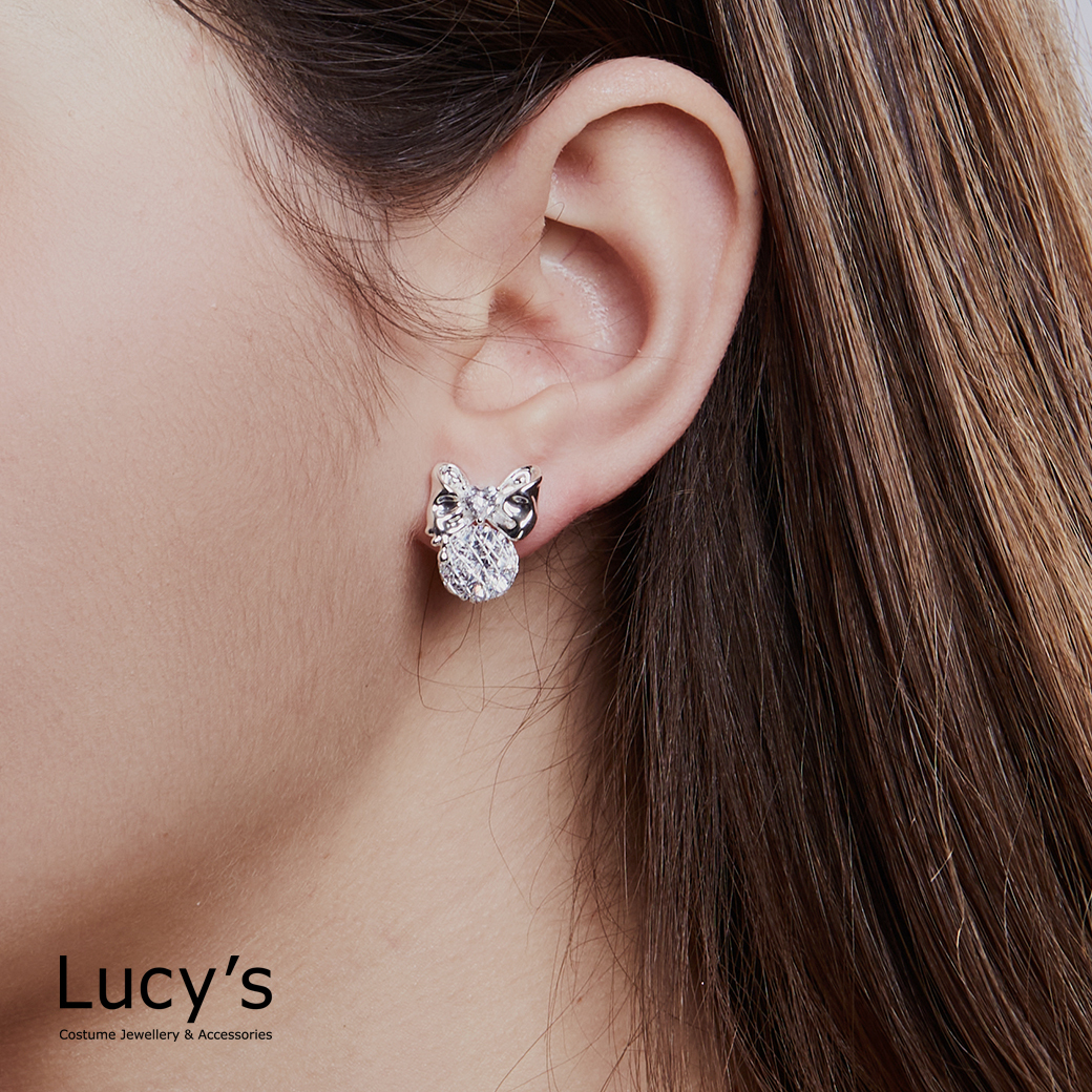 閃耀蝴蝶結 耳環 (123398)