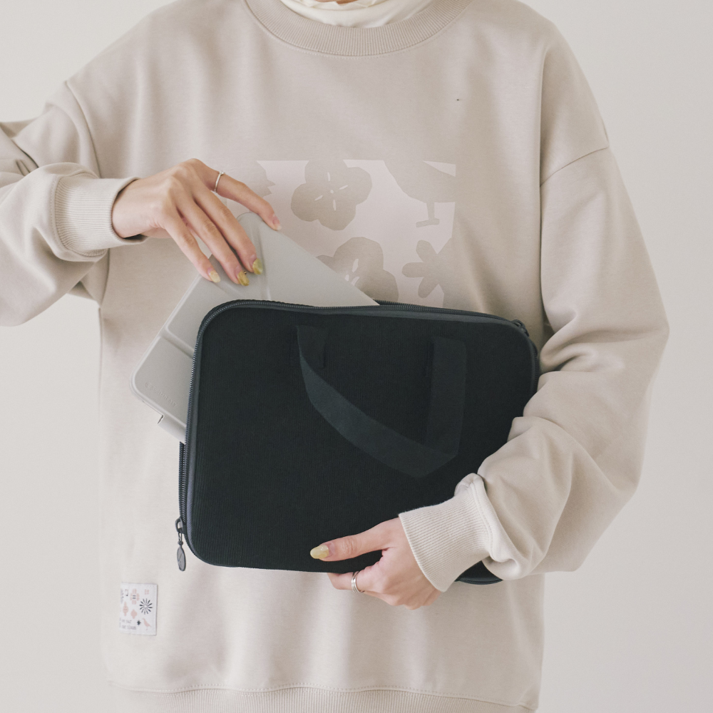 印花樂11吋iPad收納包-手提款/"I"系列/深邃黑