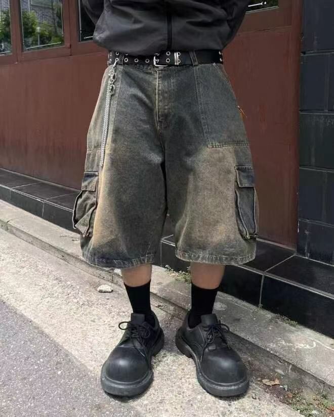 #MST003 洗水工裝牛仔短褲