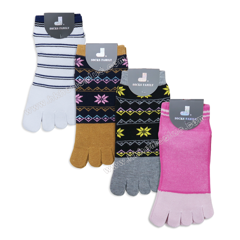 2對裝 襪襪家族: 大人五趾襪