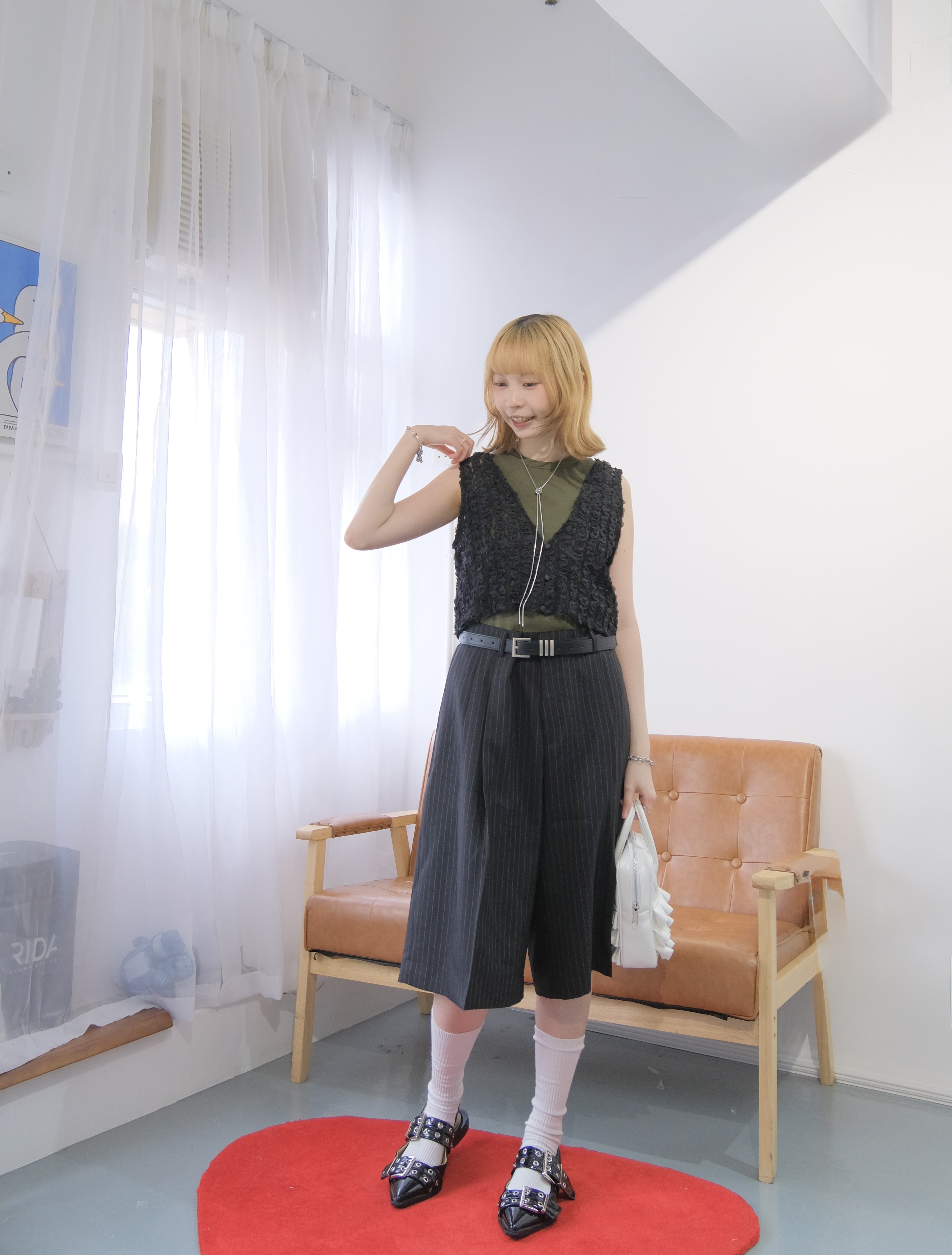 短款堤花ribbon外搭