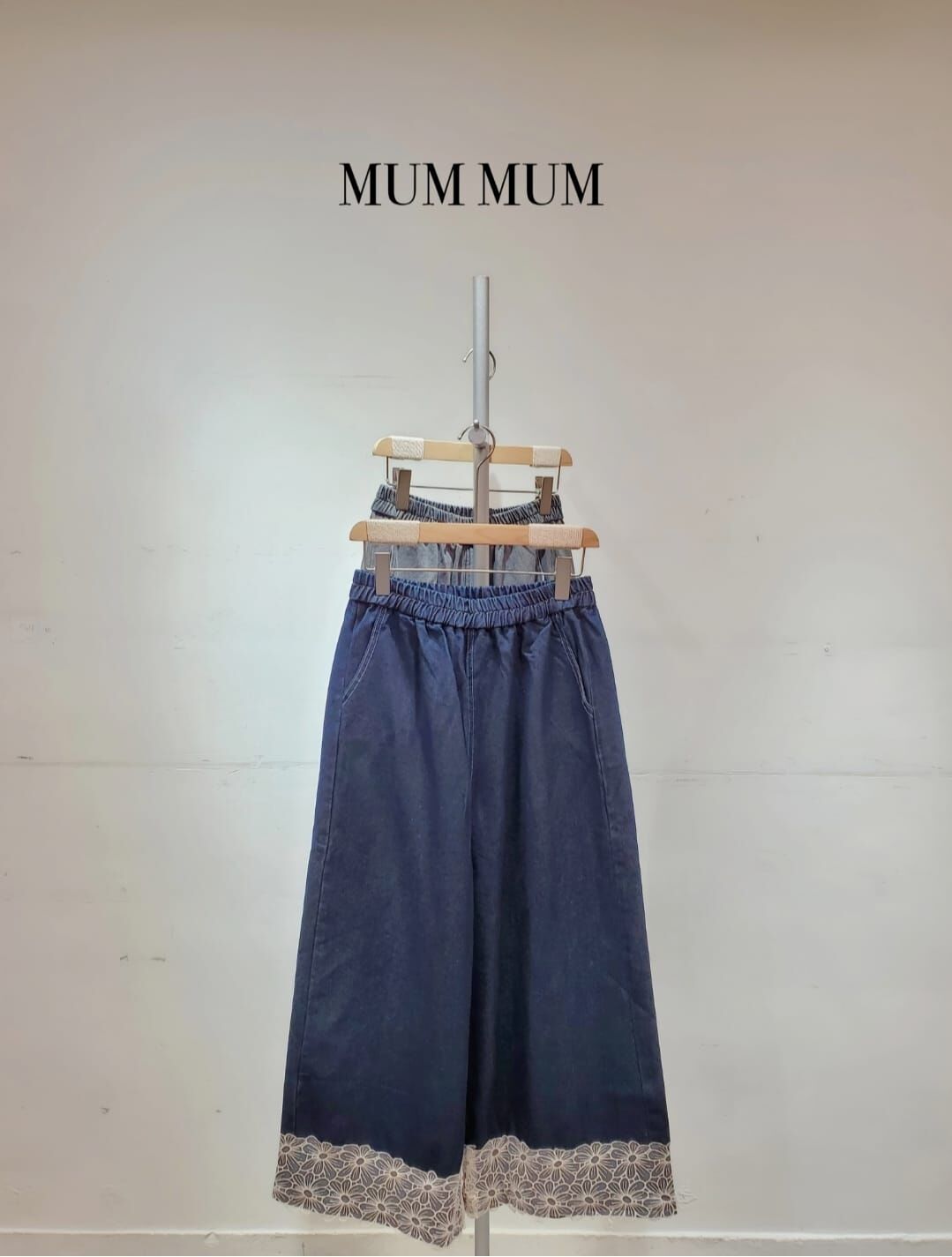 03534a／韓國獨特花邊牛仔褲 28-40/47/36