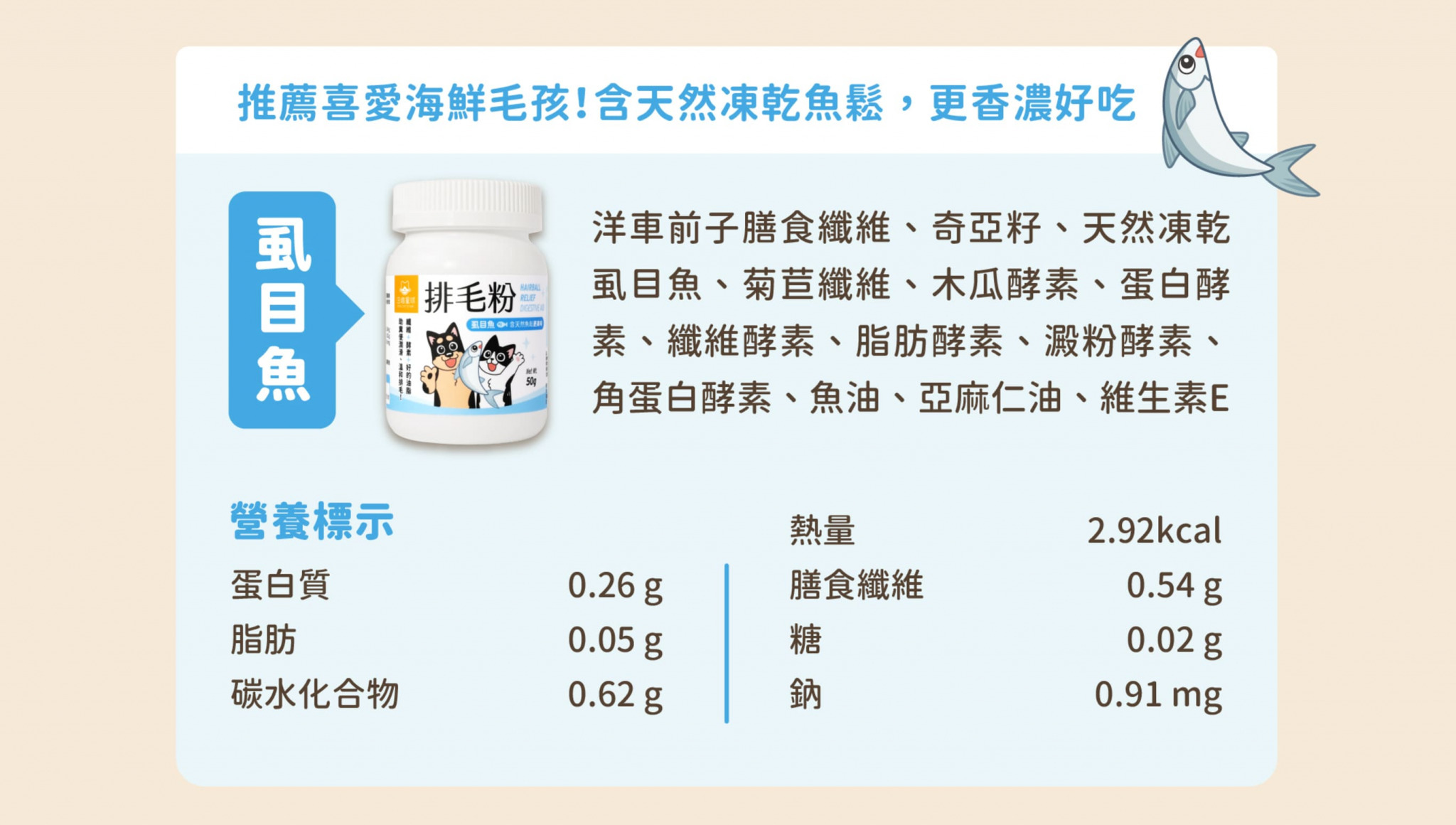 台灣汪喵星球 DogCatStar - 寵物天然排毛粉 l 貓星人基地 MeowZone