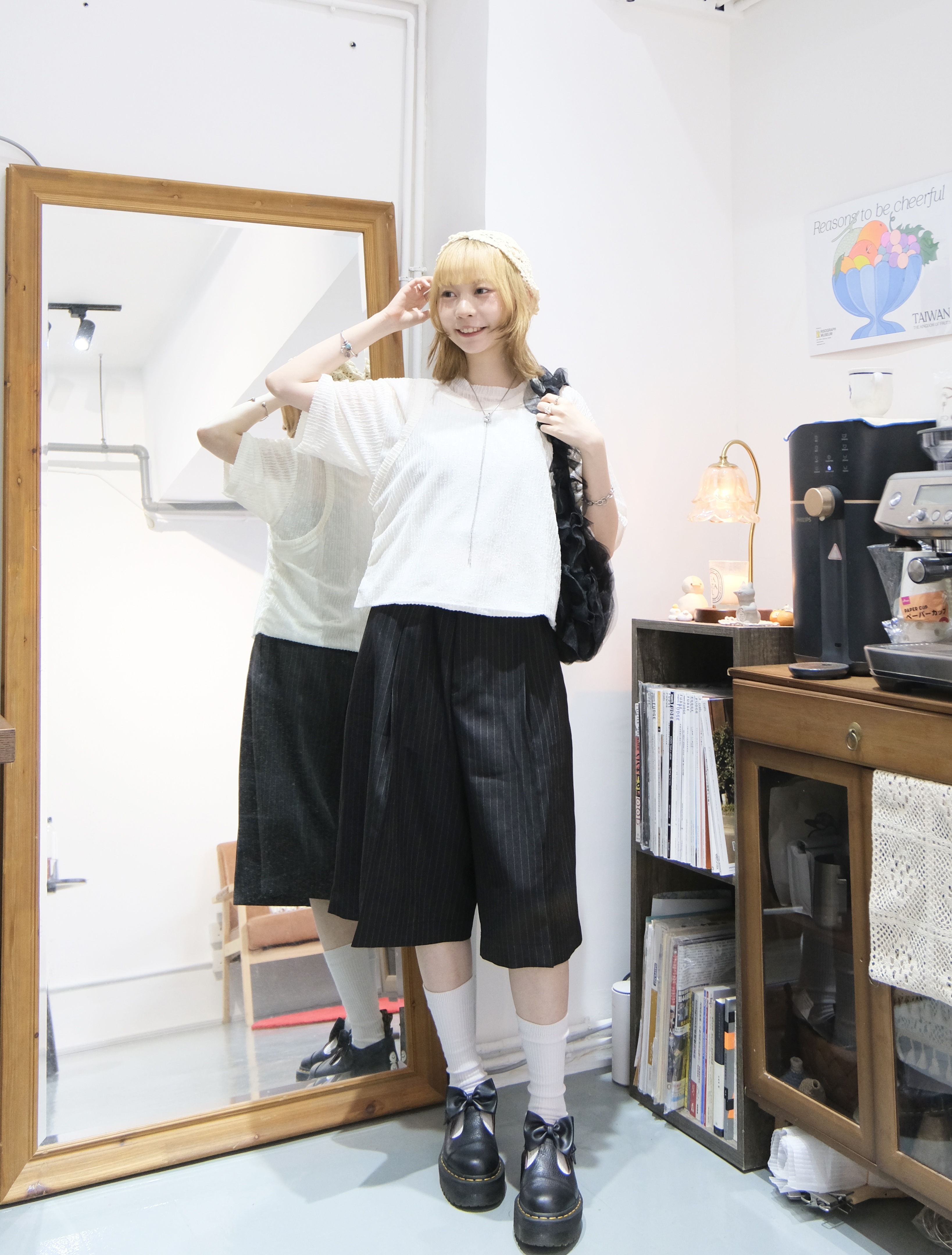 堤花背心短袖SET