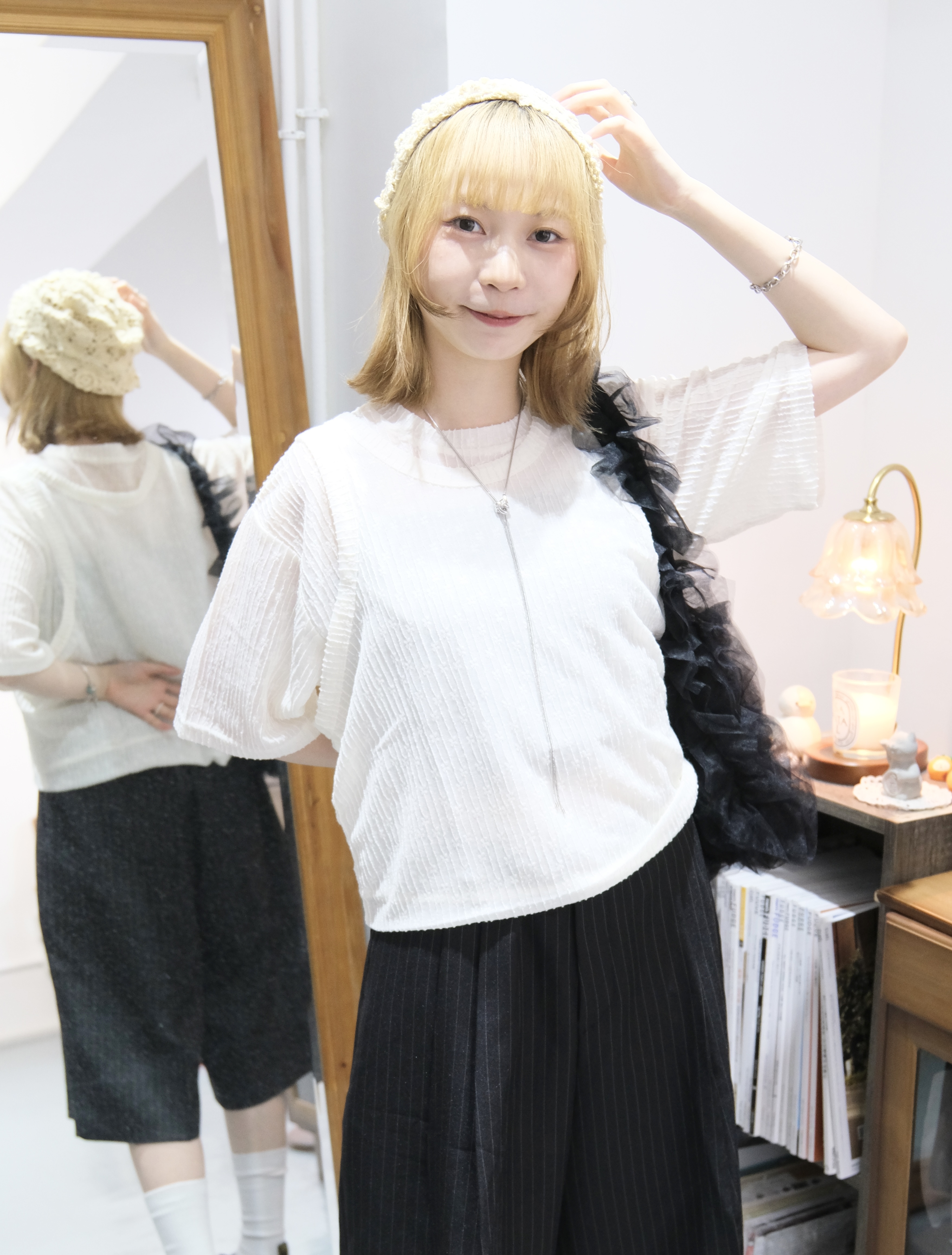 堤花背心短袖SET