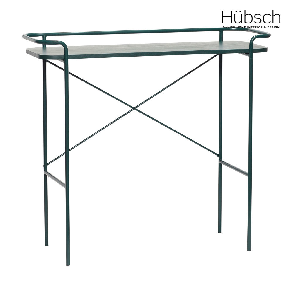 Hübsch-深綠色工業風金屬玄關桌