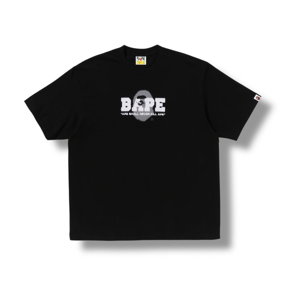 BAPE A BATHING APE 小猿人頭LOGO 塗鴉風 短袖