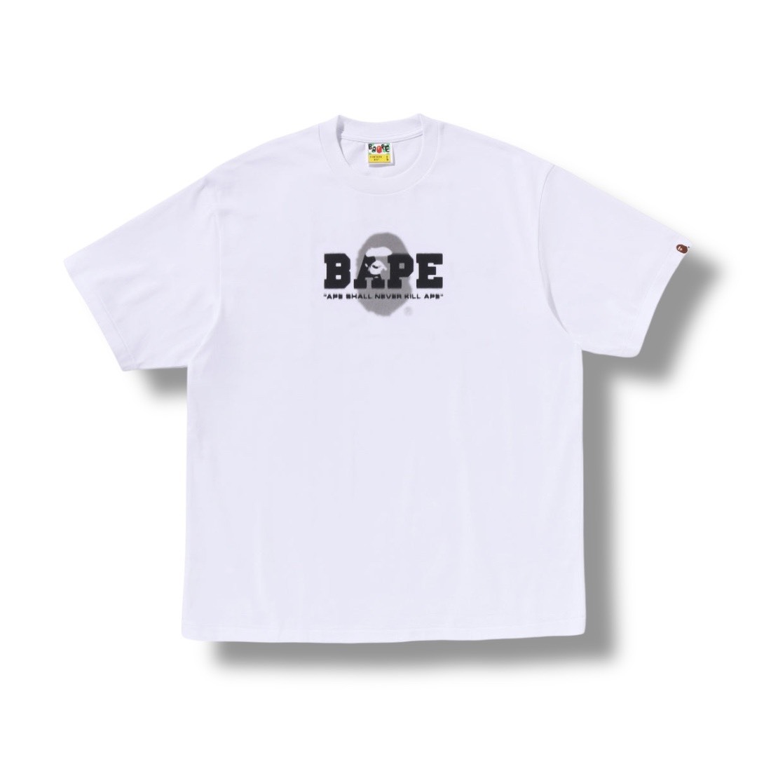 BAPE A BATHING APE 小猿人頭LOGO 塗鴉風 短袖