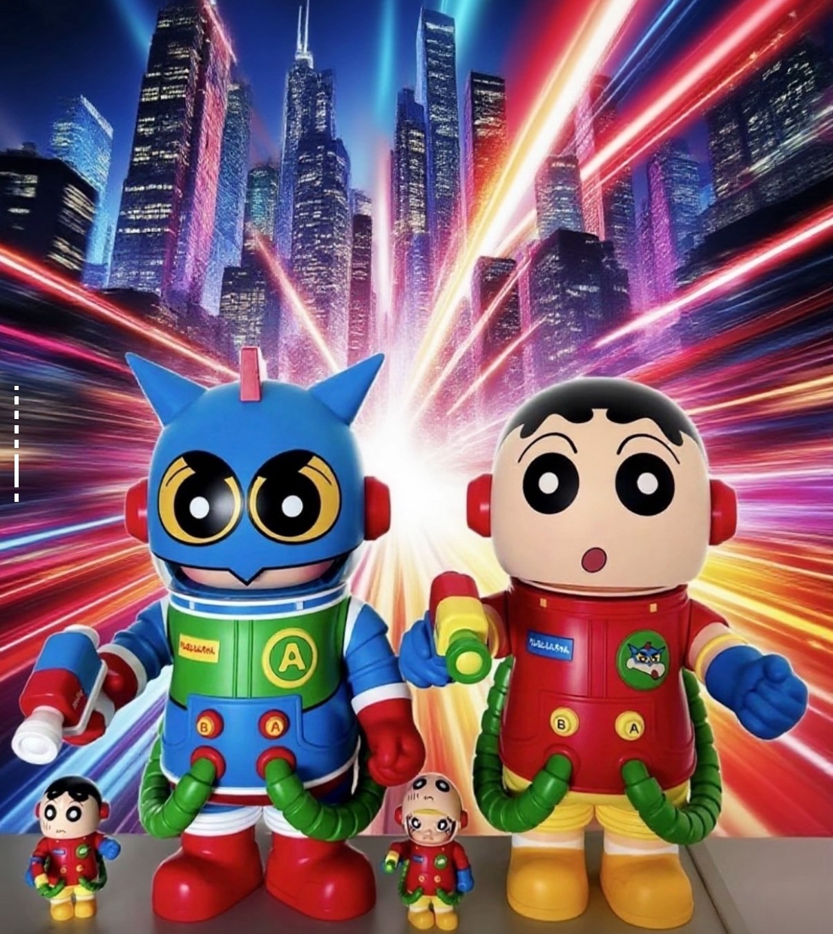 POP MART 泡泡瑪特 SPACE MOLLY × 蠟筆小新 MEGA 聯名盲盒 單盒公仔 收藏模型🎁July25