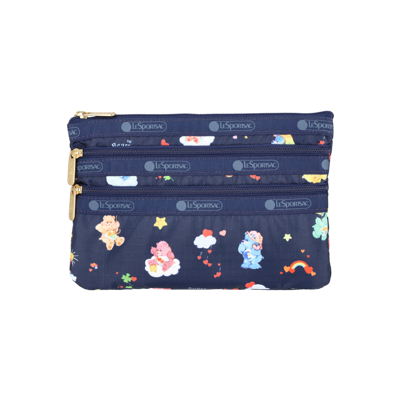 三拉鍊化妝袋 (CARE BEARS DREAMS NAVY)