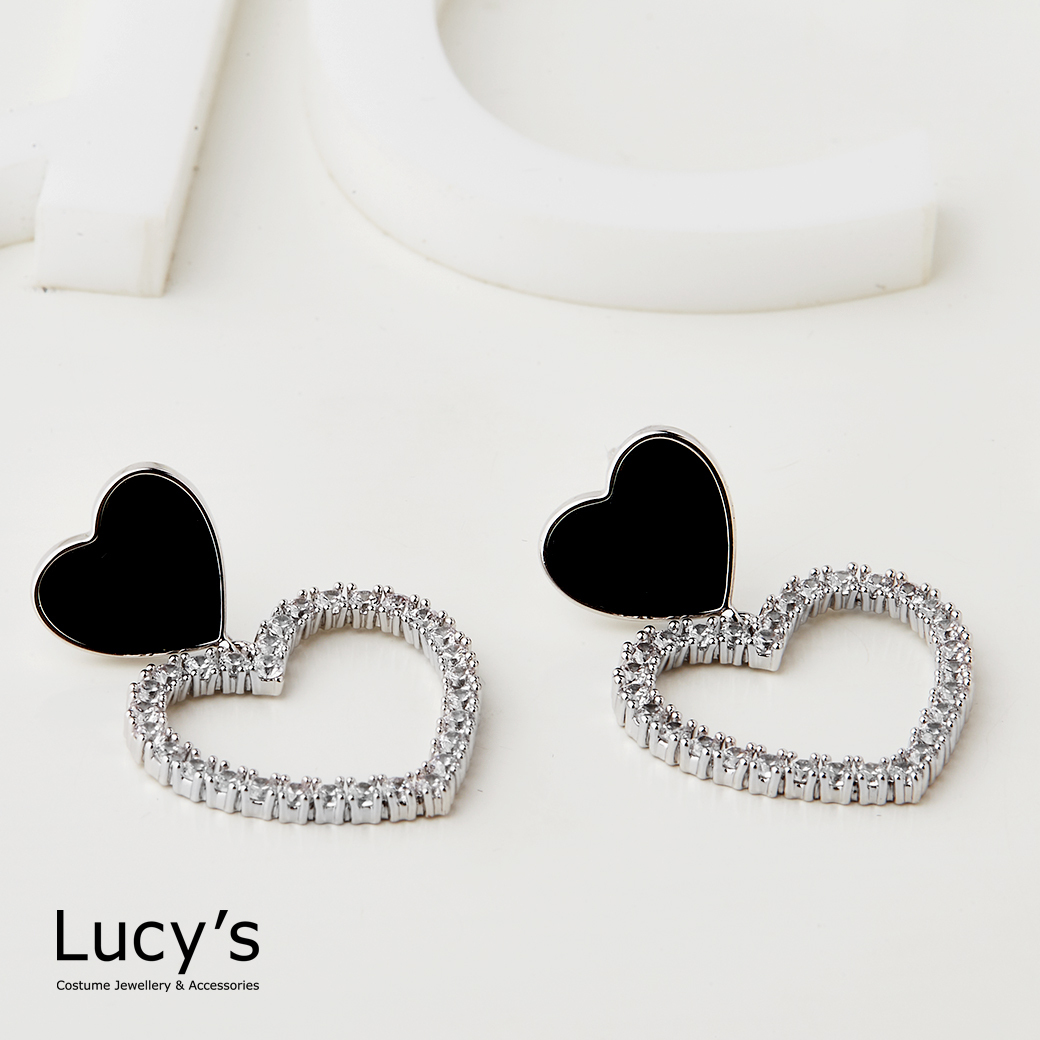 愛心相映 耳環 (二色) (123994/123995)