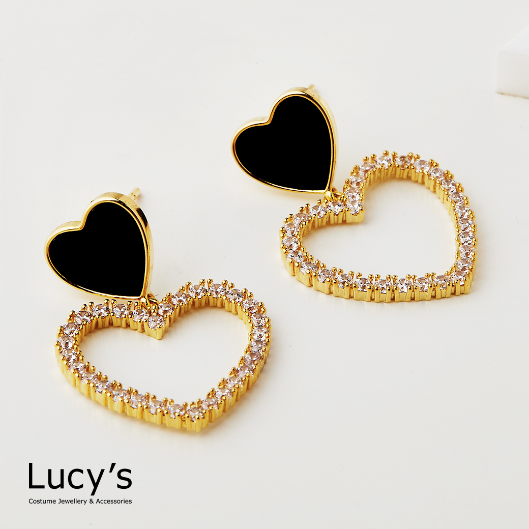 愛心相映 耳環 (二色) (123994/123995)