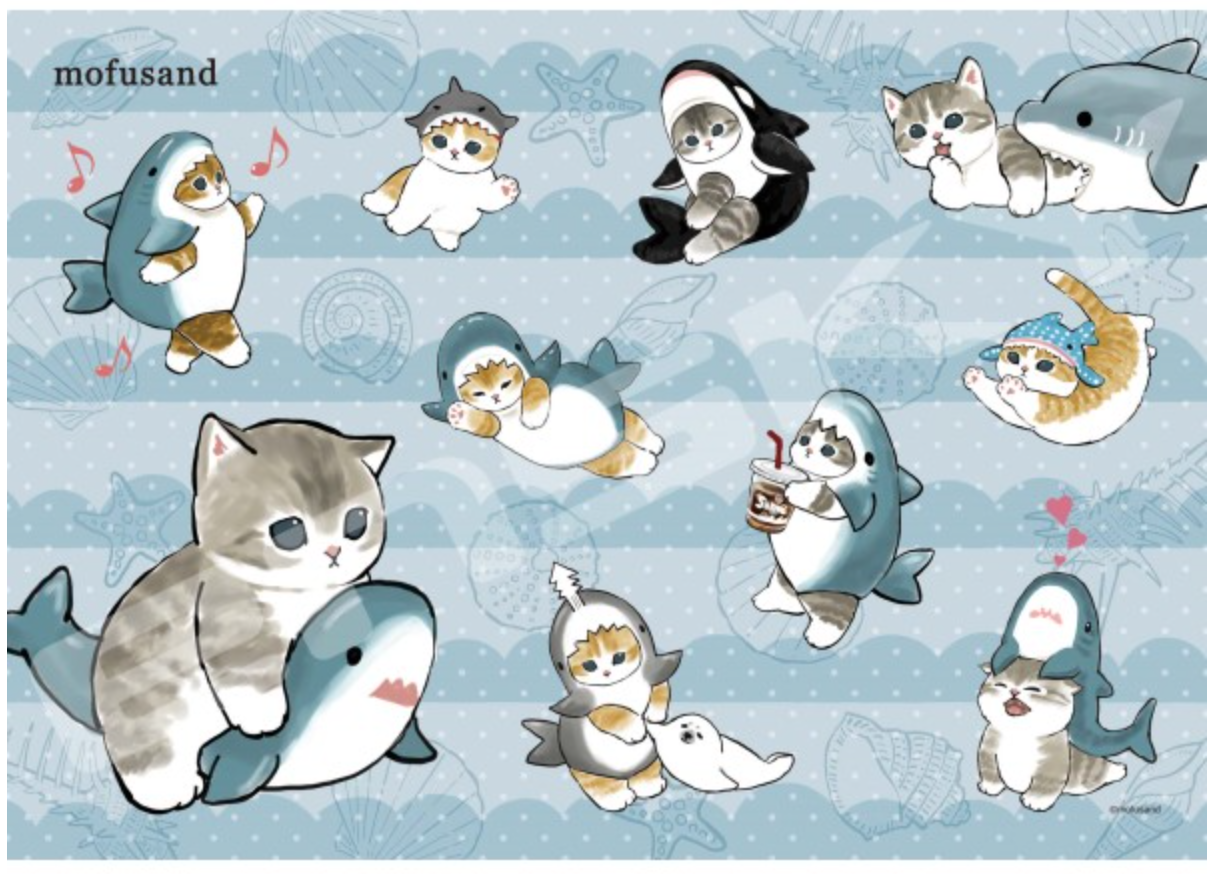 ※貓福珊迪 鯊魚系列 208片拼圖(日本限量)