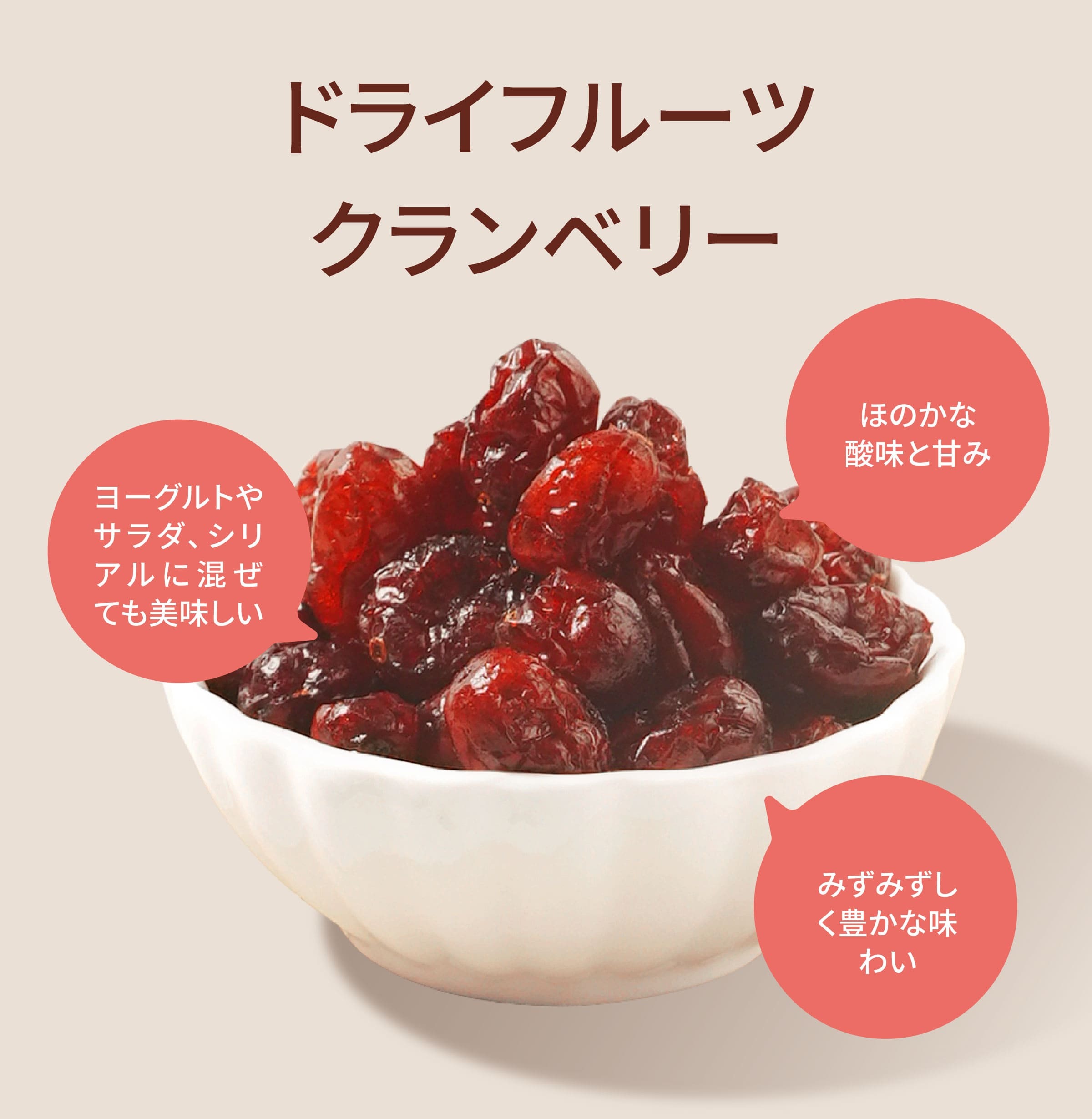 Dengyi ドライフルーツ　クランベリーの特徴