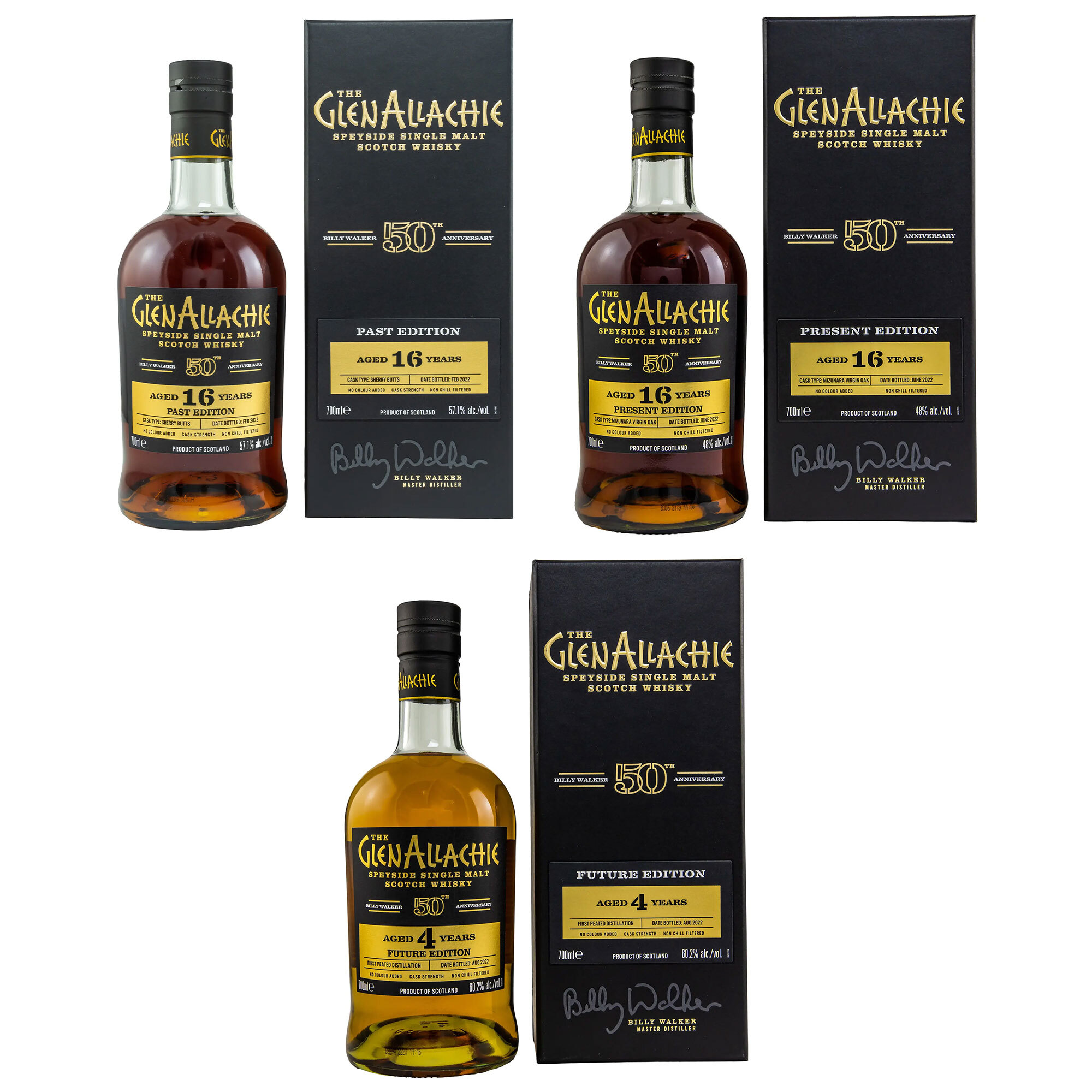 GlenAllachie Billy Walker 50th Anniversary Set  (3BT70)