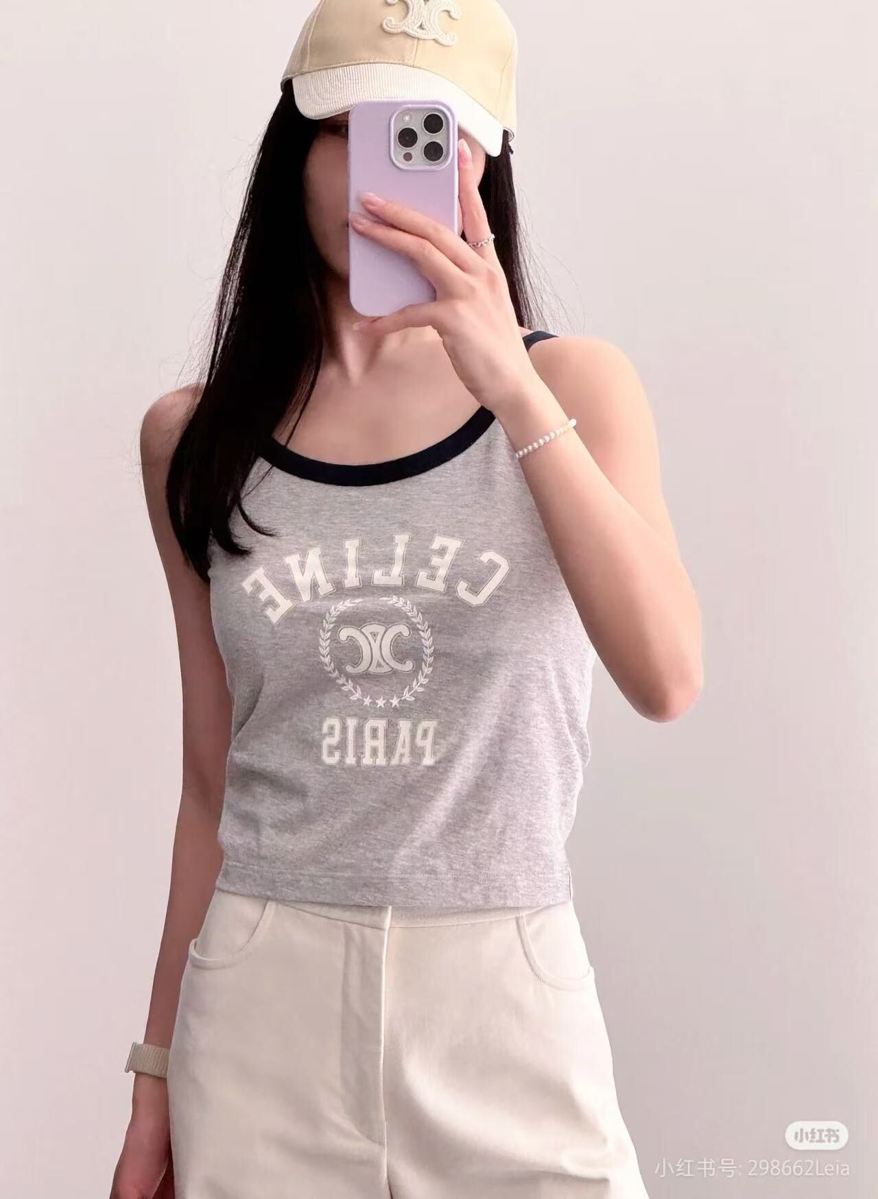 Celine 字母印花背心 -T