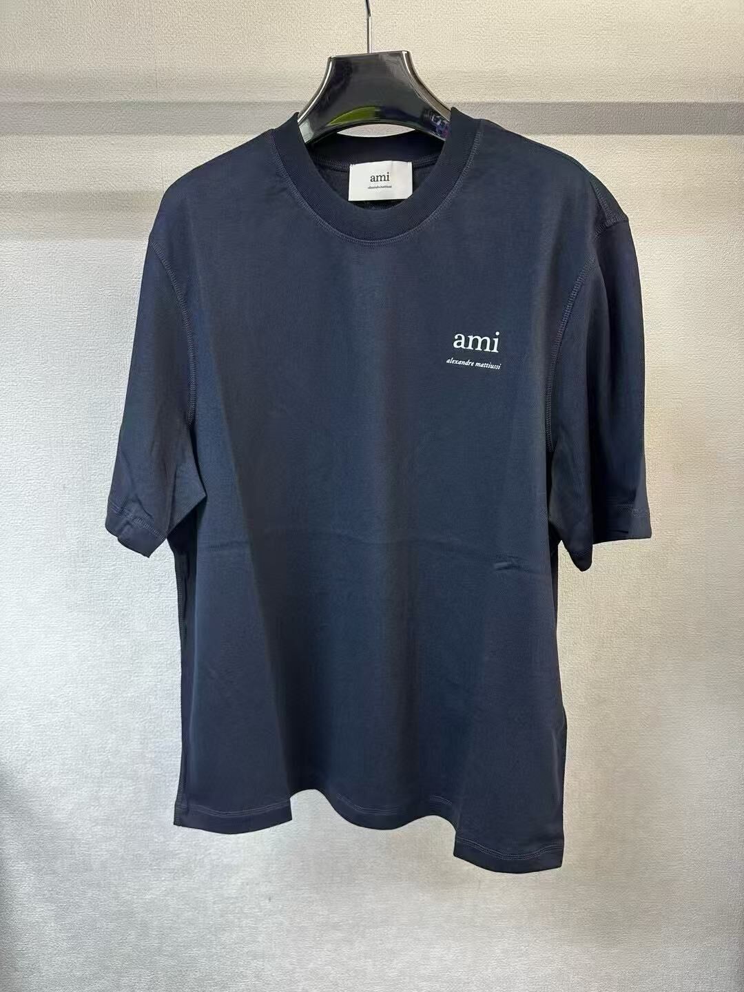 Ami 💎 深藍色短袖T恤 -T