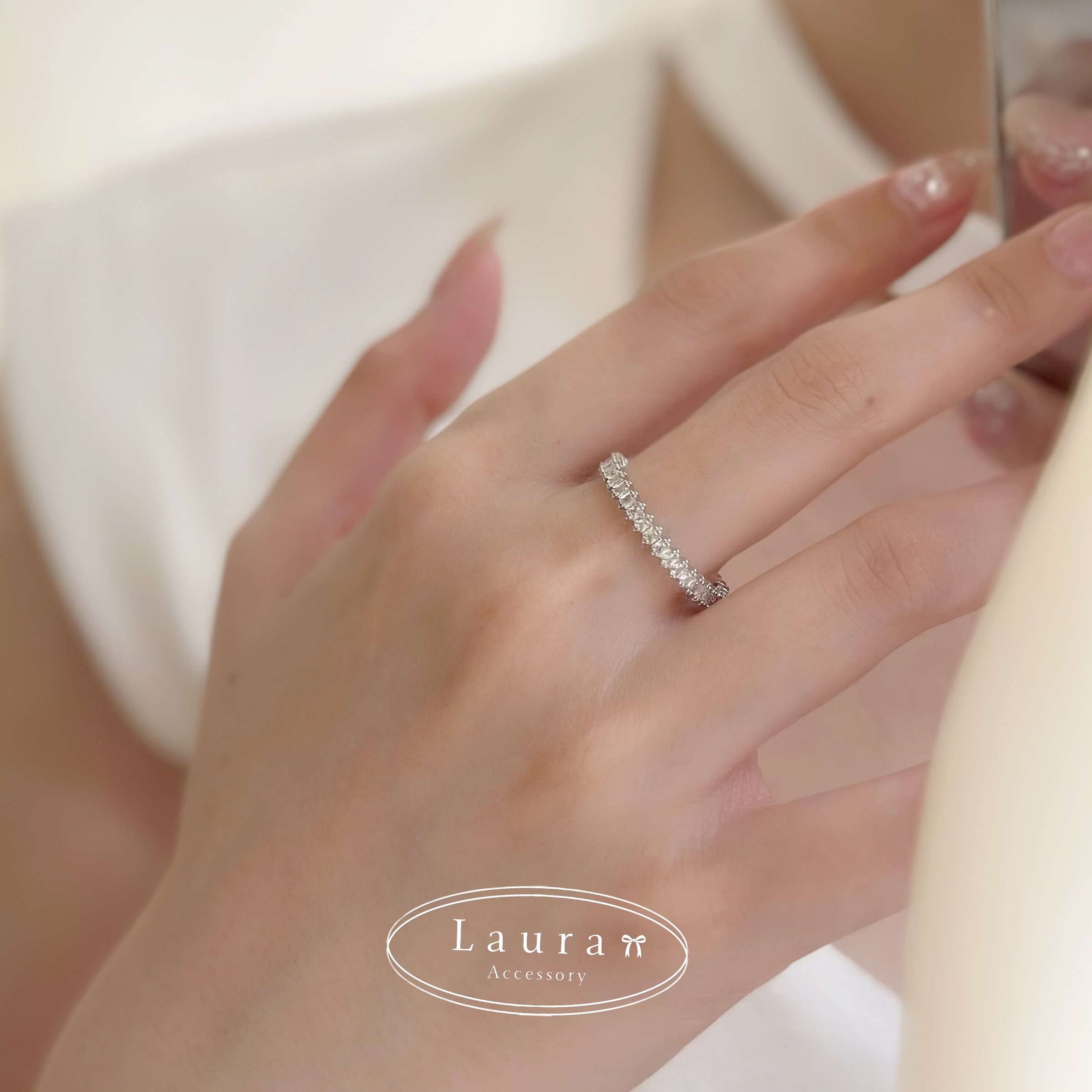 G17鋯石滿鑽排鑽調整戒