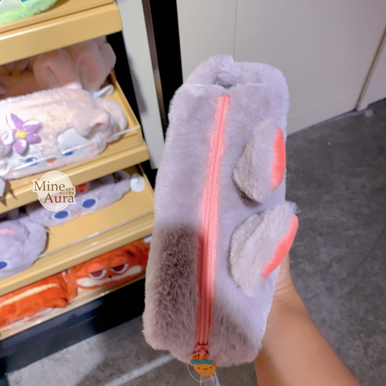 哈茱蒂 Judy 兔 大臉 立體耳朵 造型 絨毛 筆袋 收納包 化妝包 動物方城市 Zootopia -上海迪士尼樂園