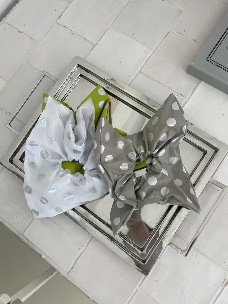 #BA009 方形波點豬腸髮圈