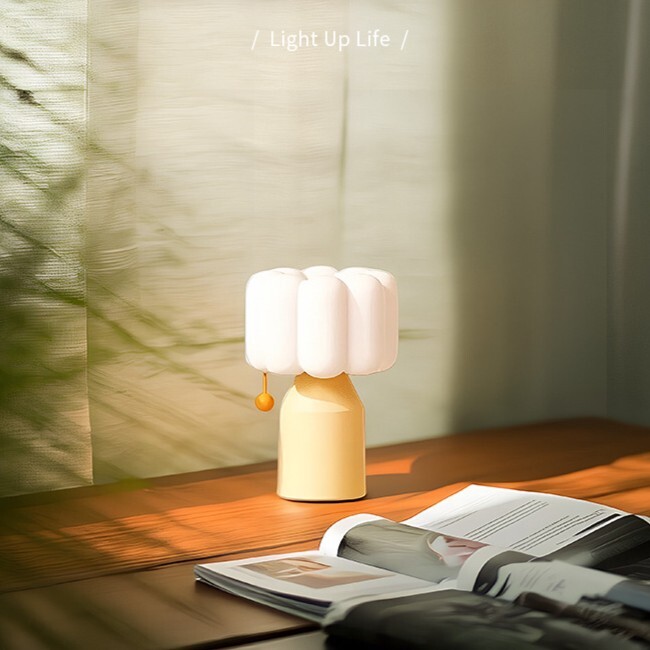 《6162》輕奢奶油雲朵床頭拍拍夜燈