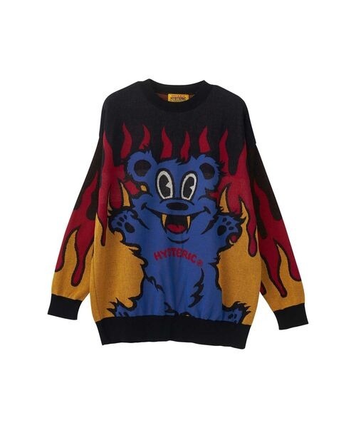 HYSTERIC GLAMOUR -  FIRE BEAR JACQUARD SWEATER