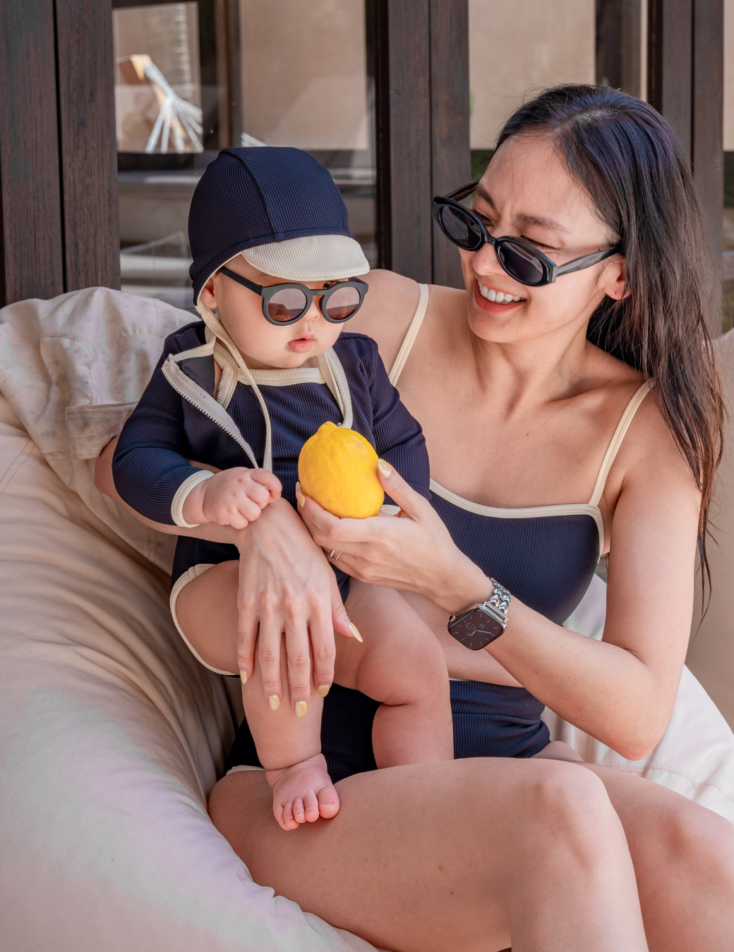 經典配色連身泳衣套組（幼童款2色/3尺寸）