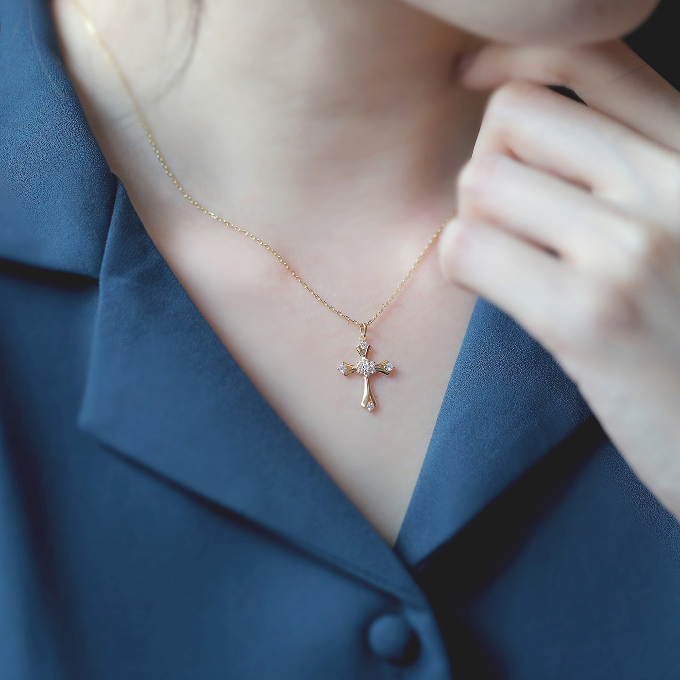 恩典記號 No.72 — 十字架鑽石項鍊