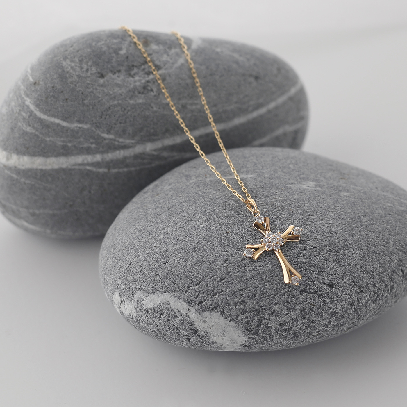 恩典記號 No.72 — 十字架鑽石項鍊