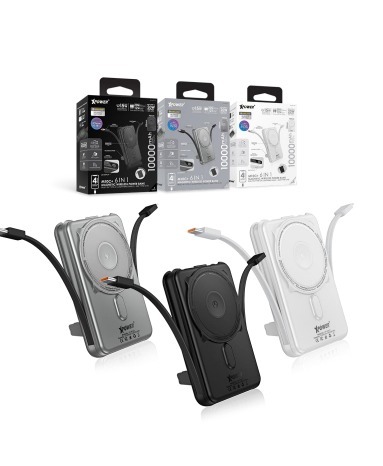(3778)XPower M10C+ 6合1多功能數顯10000mAh 20W PD3.0 + 磁吸無線移動電源(3色可選)