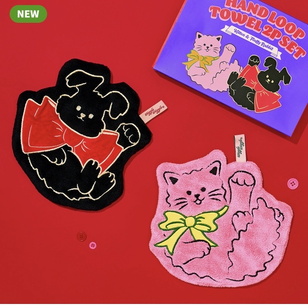 Wiggle Wiggle Hand Loop Towel 2p Set 抹手巾