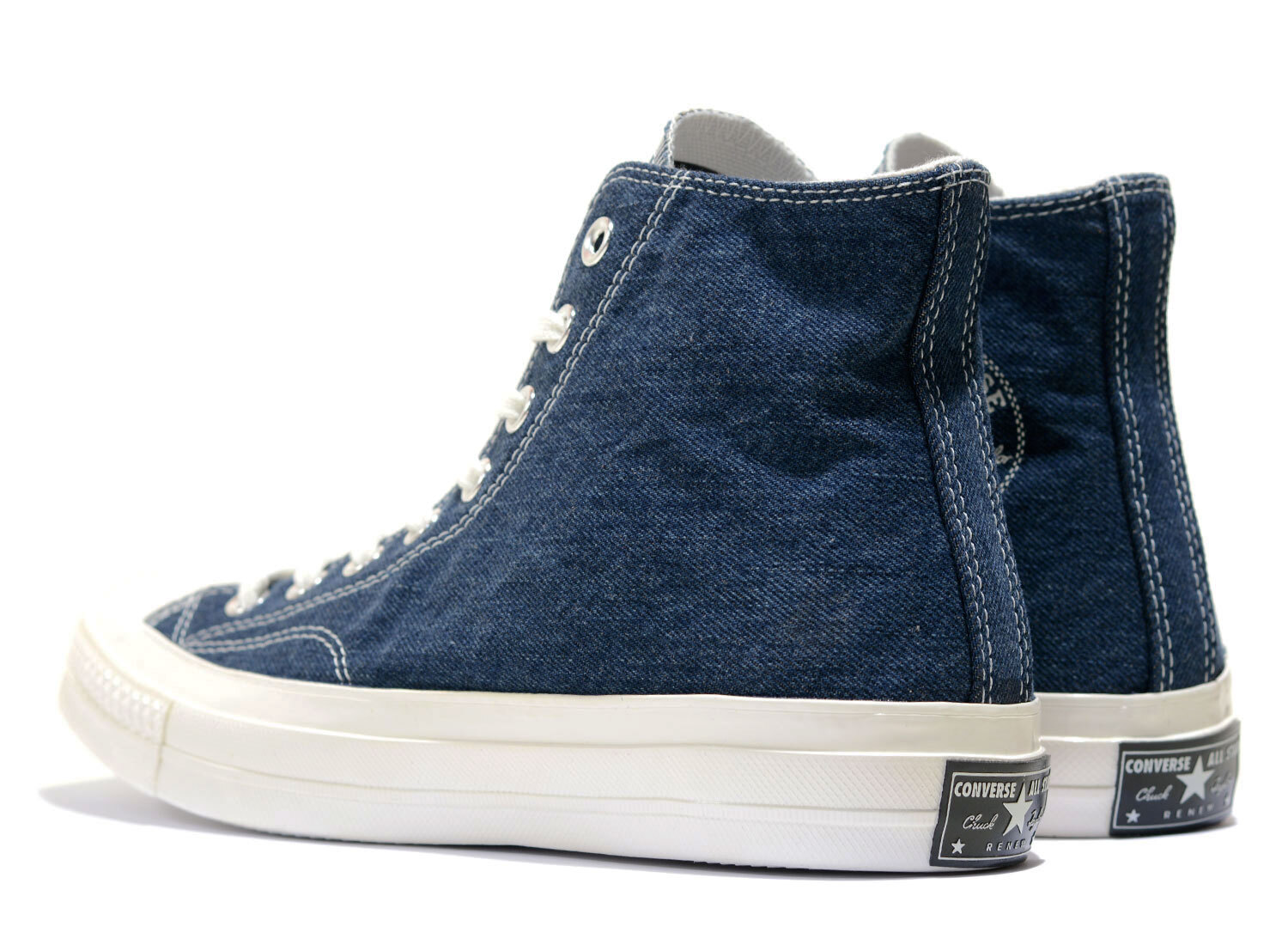 CONVERSE Chuck 70 高筒帆布鞋 丹寧牛仔藍 RENEW 環保再生限定款 男女同款 潮流復古休閒鞋 July25