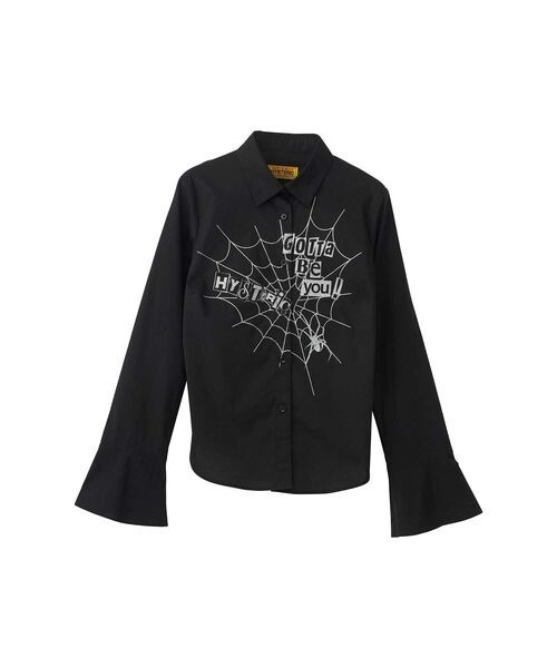 HYSTERIC GLAMOUR   - HYSTERIC SPIDER Lace-up Frill Cuff Blouse