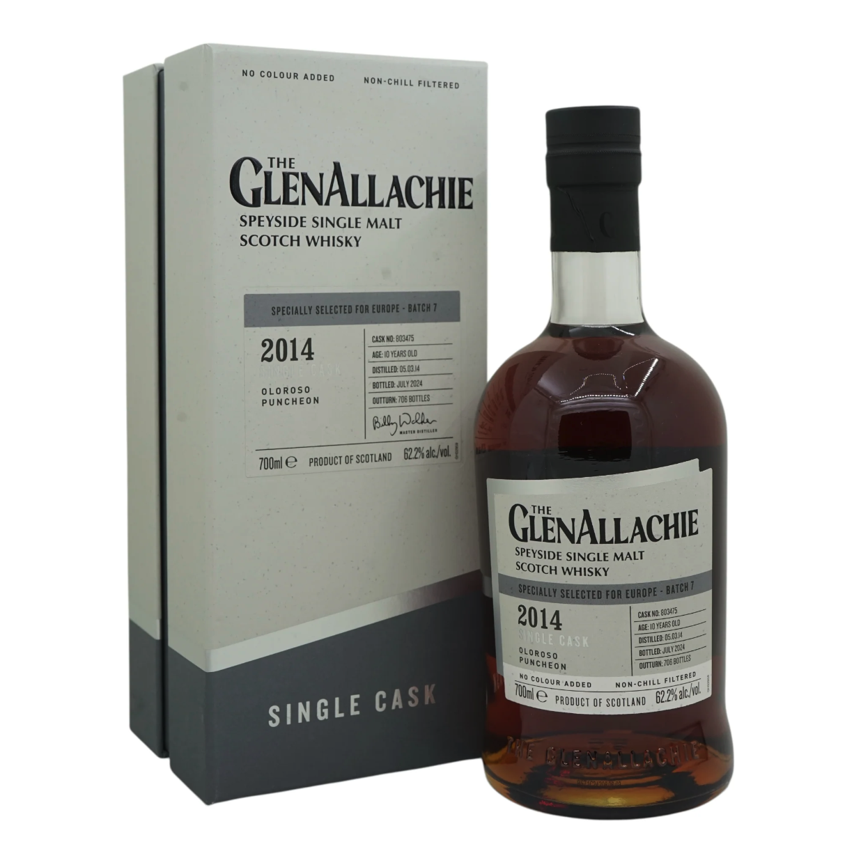 GlenAllachie 2014 Cask #803475 Olroso Puncheon 10 Year Old (ABV62.2)(1BT70)