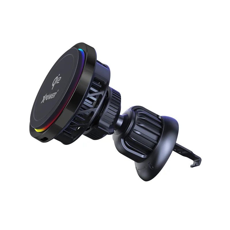 (3785)XPower MAGINCAR Qi2 15W 半導體制冷 MagCharge冰冷磁吸無線充電車支架