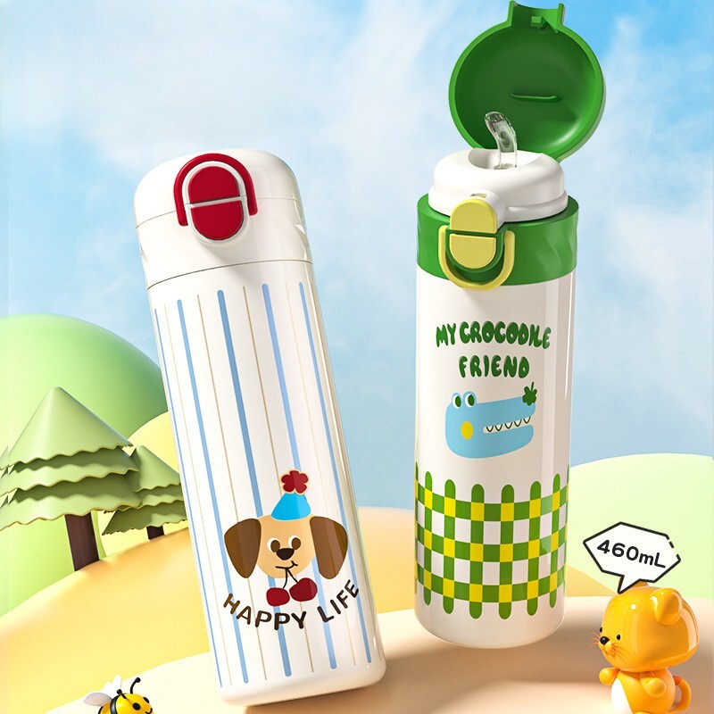 《6166》童心滿滿不鏽鋼保溫杯460ml