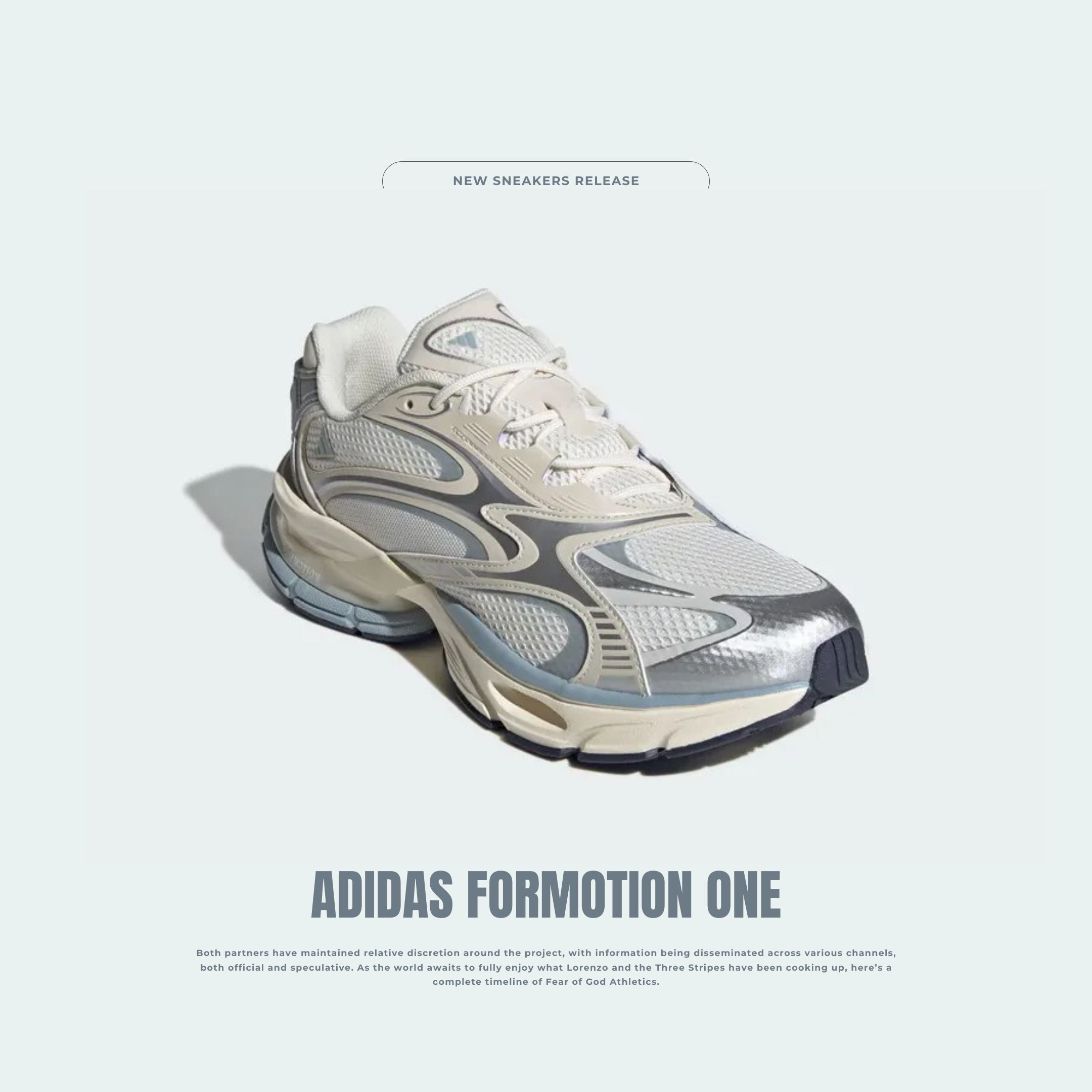 NICEDAY 代購 Adidas FORMOTION ONE 米白 米白藍 白銀 米色 復古 未來 JQ9352