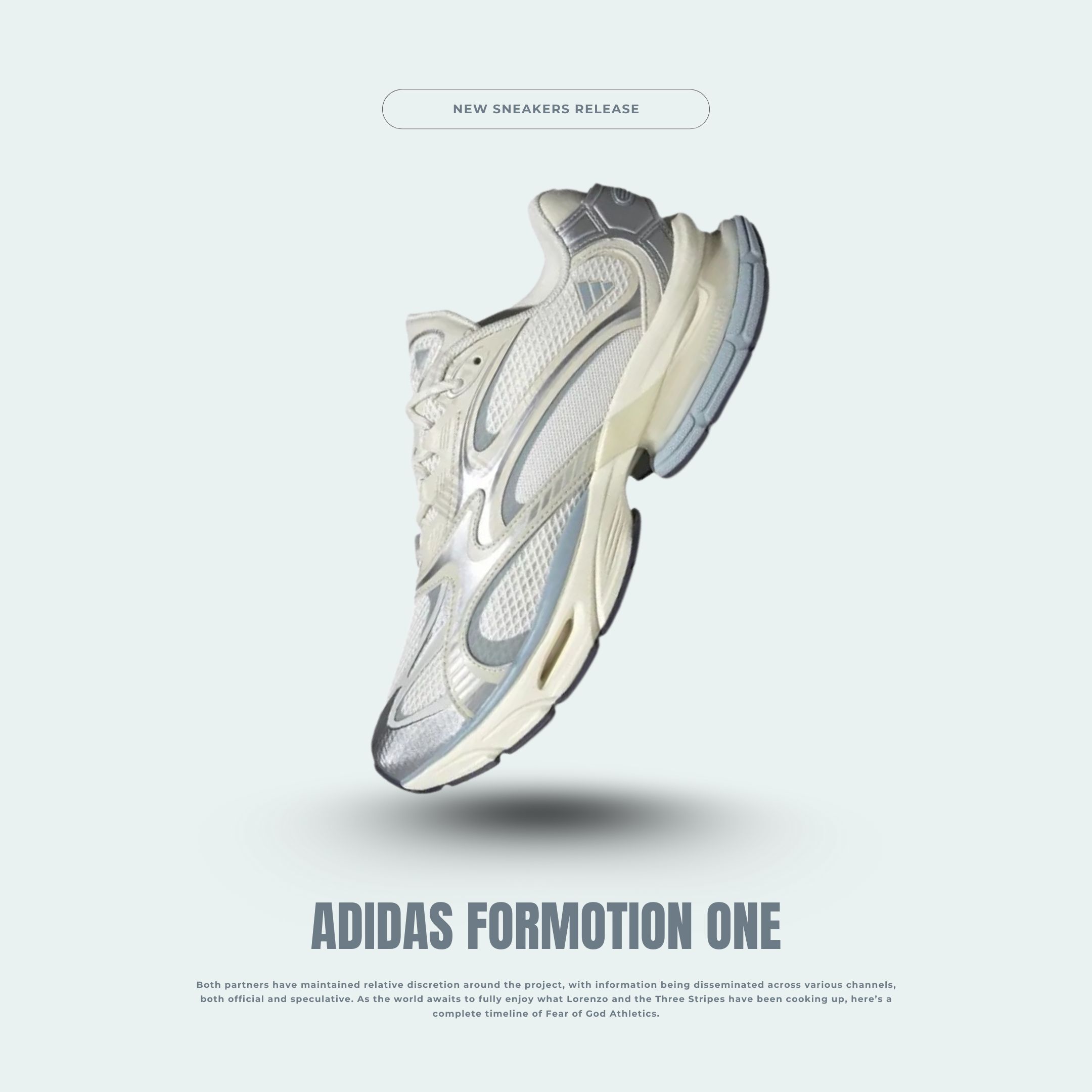 NICEDAY 代購 Adidas FORMOTION ONE 米白 米白藍 白銀 米色 復古 未來 JQ9352