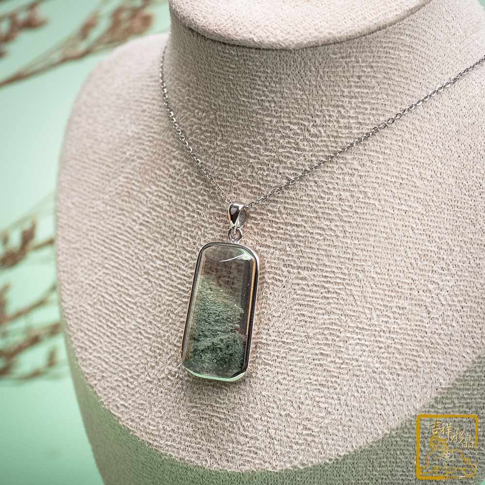 綠幽靈無事牌墜 8.9g 旺事業運