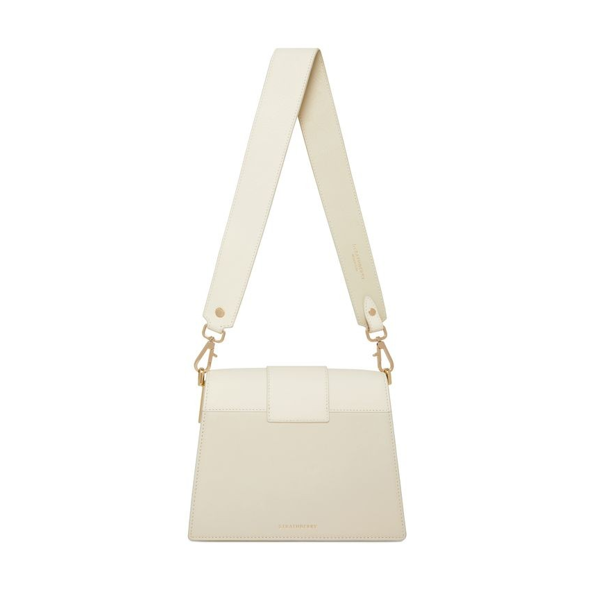 1SA0730-006 STRATHBERRY Crescent Satchel Leather - Chestnut - Vanilla Stitch #20232-100-563-455 (B-EU-E)