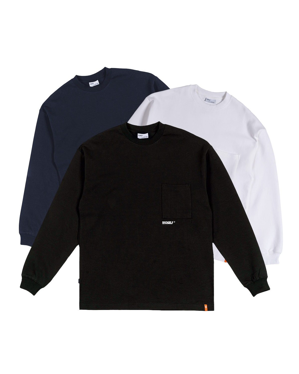 MOSELF Pocket Long Sleeve Shirt 口袋圓領長Tee 3色