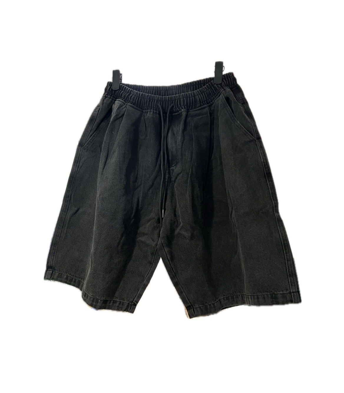 打摺七分牛仔短褲