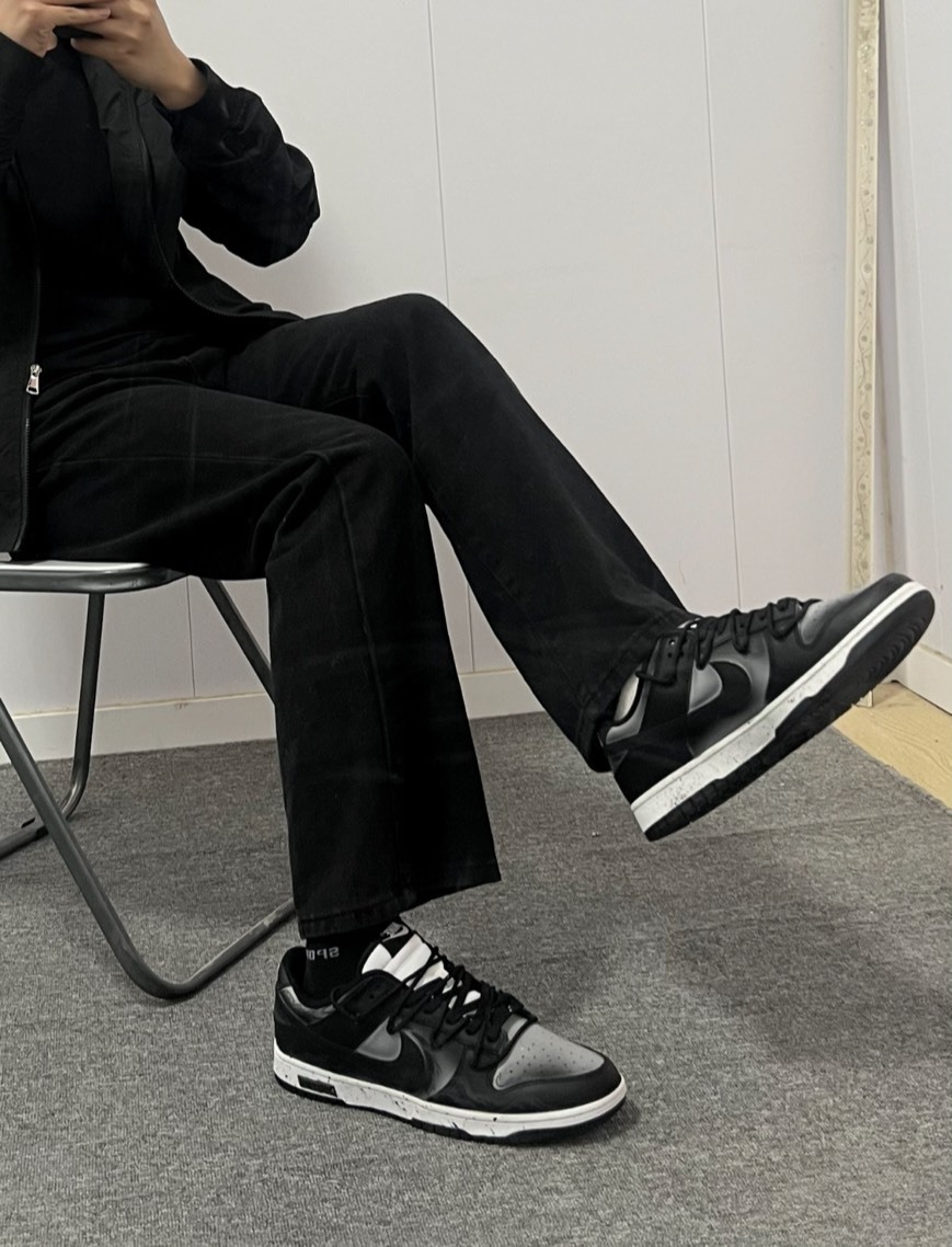 【訂製鞋款】Nike Dunk Low 黑影 蛇年 烏鴉 暗黑 國風 解構 DD1391-100(Team52-黑影S-BOX)