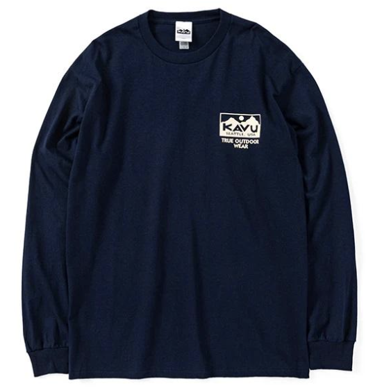 KAVU 日版 True Logo LS Tee #19821937 ( 052 Navy )