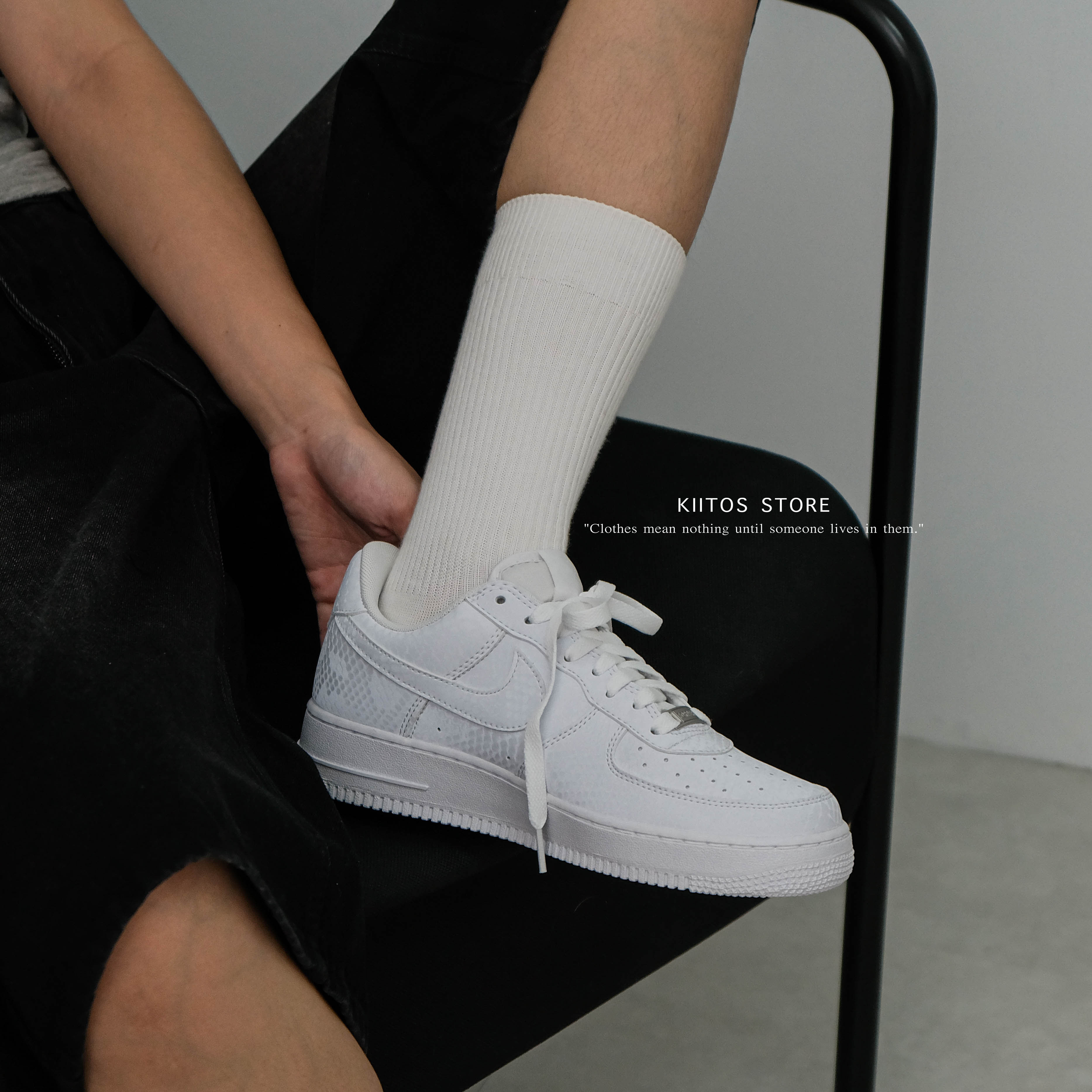 Kobe Bryant x Nike AF1 “Forever White” 蛇麟 白 刺繡 背號 男款 IB0018-100