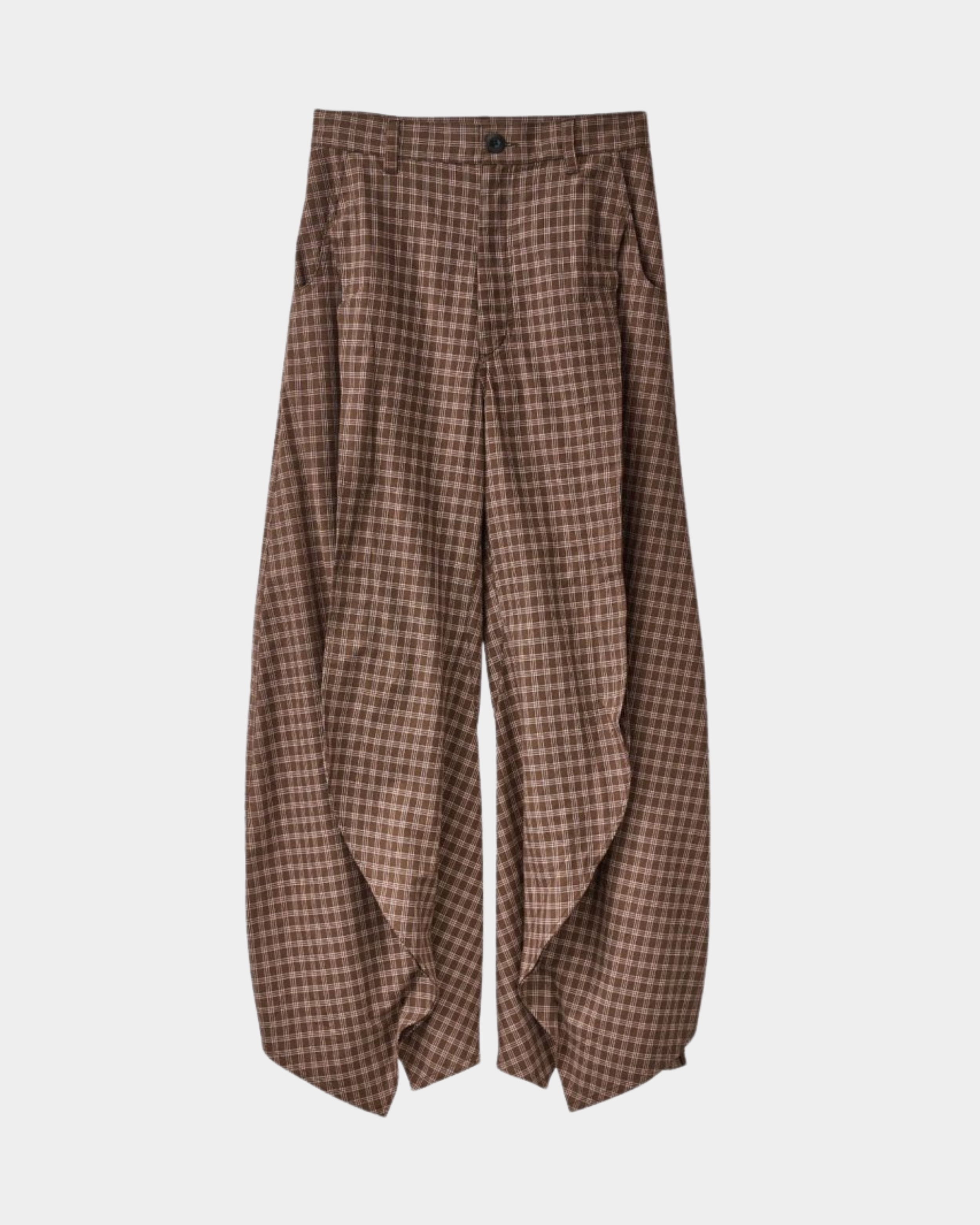 KnuthMarf】slit deformed pants/gray Knuth Marf