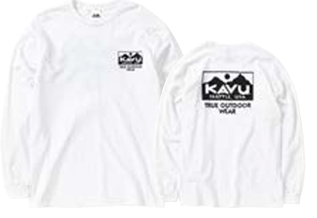 KAVU 日版 True Logo LS Tee #19821937 ( 010 White / Black )