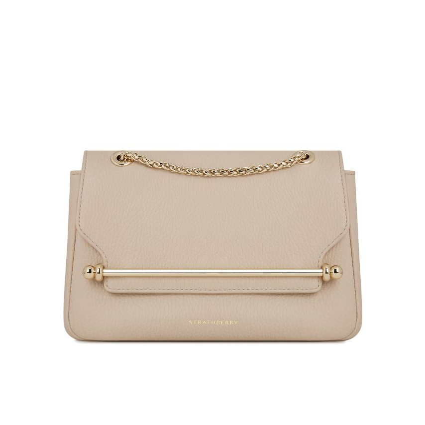 1SA0730-009 STRATHBERRY East/West Mini Soft Grain Leather - Oat #20241-125-515-961 (B-EU-E)