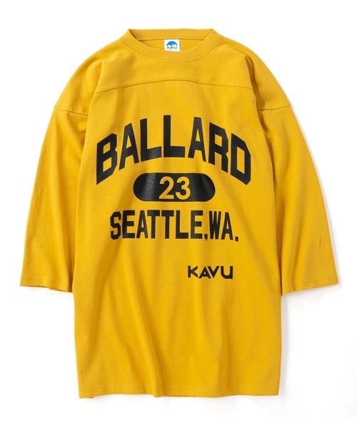 KAVU 日版 FootBall Tee 2 (23) #19822029 ( 056 Yellow )